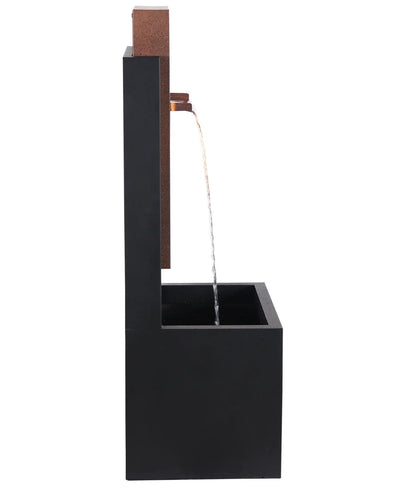 Amber Grove - Rustic Metal Garden LED Wall Water Feature