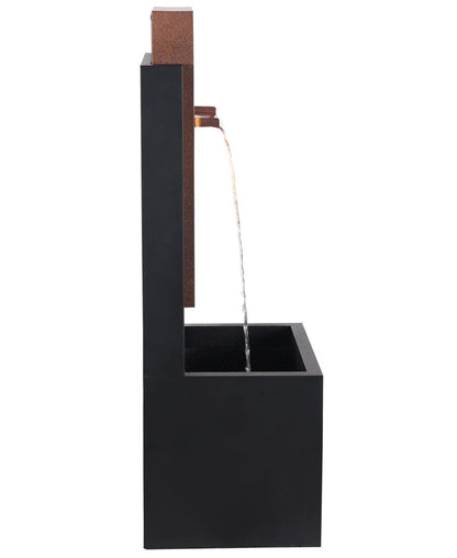 Amber Grove - Rustic Metal Garden LED Wall Water Feature