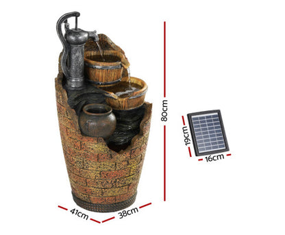 Levee - Solar Hand Pump Pots Water Feature