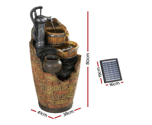 Levee - Solar Hand Pump Pots Water Feature