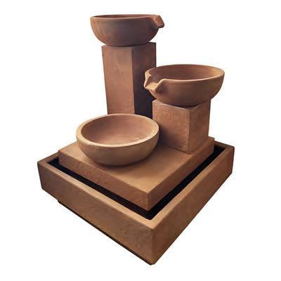 Trio Fountain- Tiered 3 Bowl Outdoor Water Feature