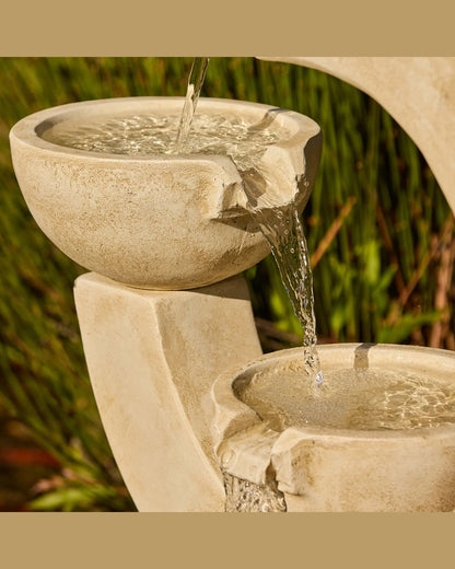 Crescent - Modern Circular Tiered Bowls Water Fountain