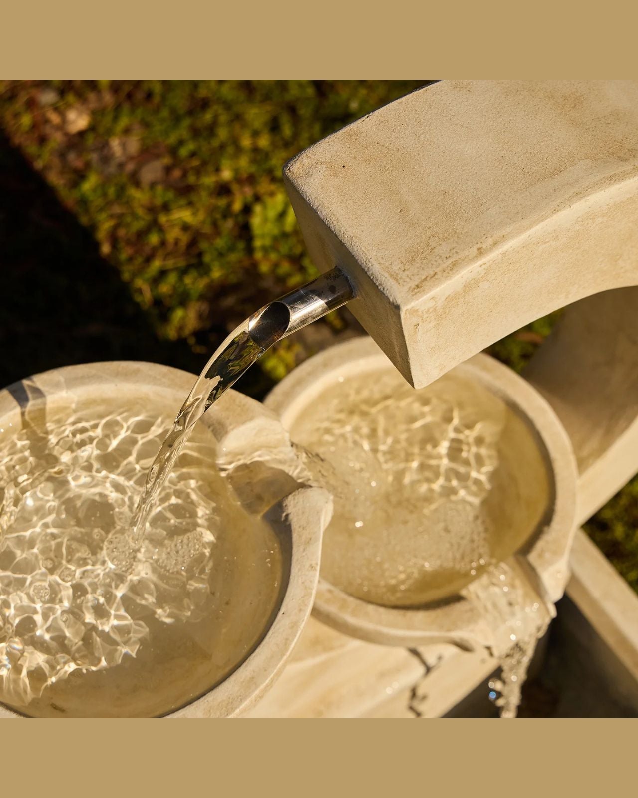 Crescent - Modern Circular Tiered Bowls Water Fountain