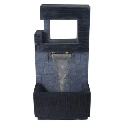 Modern Rectangular LED Lit Spout Wall Water Feature
