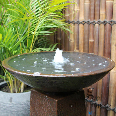 Umbul - Balinese Concrete Aquarius Tower Bowl Water Feature