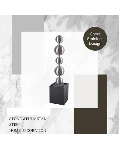Cove - Stainless Steel Sphere Balls Lighting Water Feature