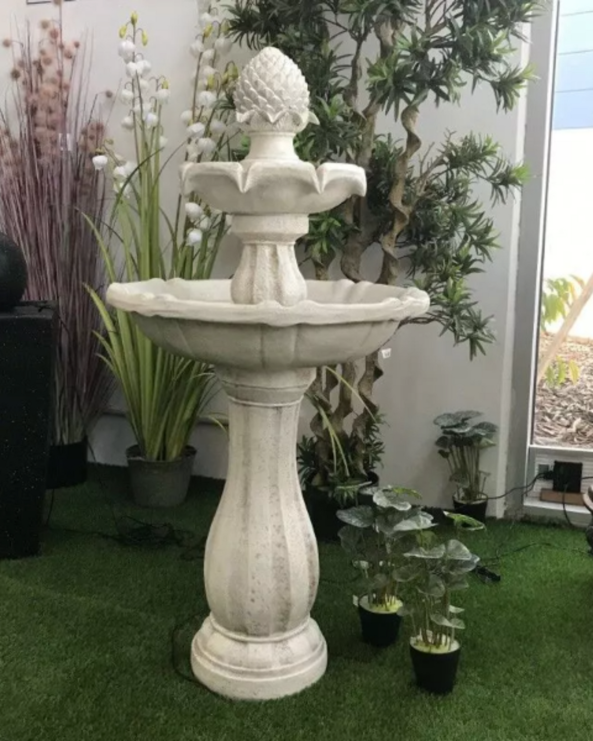Hydroscape - Solar 3 Tier Bird Bath Water Fountain – Water Features Adore