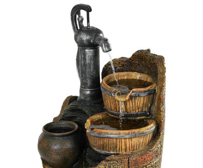 Levee - Solar Hand Pump Pots Water Feature