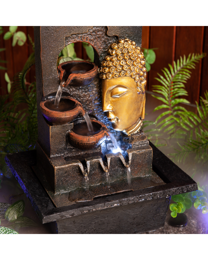 Vinaya- Buddha Bowls Lighting Water Feature Fountain 40cm