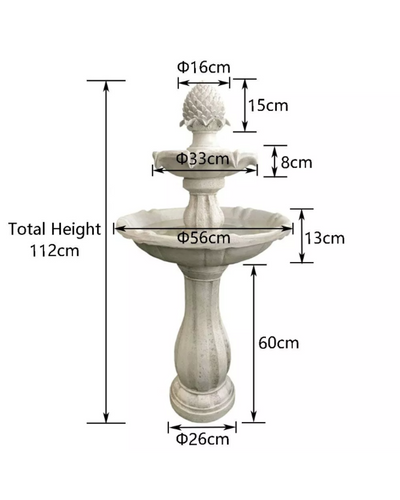 Hydroscape - 3 Tier Solar Bird Bath Fountain
