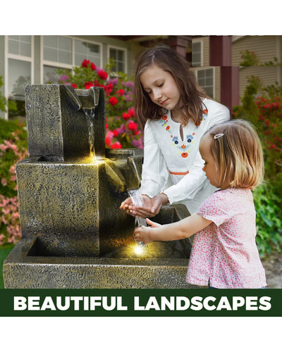 Gully - Solar 3 Tier Water Feature Fountain Bird Bath