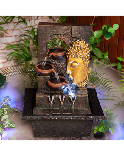 Vinaya- Buddha Bowls Lighting Water Feature Fountain 40cm