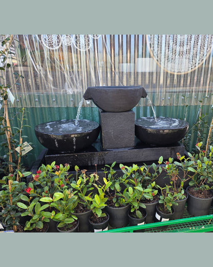 Reverie - Bowls Sandstone Outdoor Water Feature Fountain 92cm