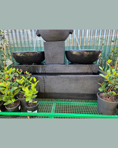 Reverie - Bowls Sandstone Outdoor Water Feature Fountain 92cm