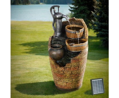 Levee - Solar Hand Pump Pots Water Feature