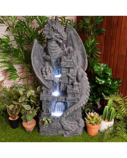 Dragon LED Light Water Feature 93cm