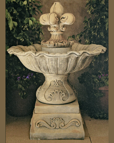 Goccia - Concrete Limestone Outdoor Water Feature 115cm
