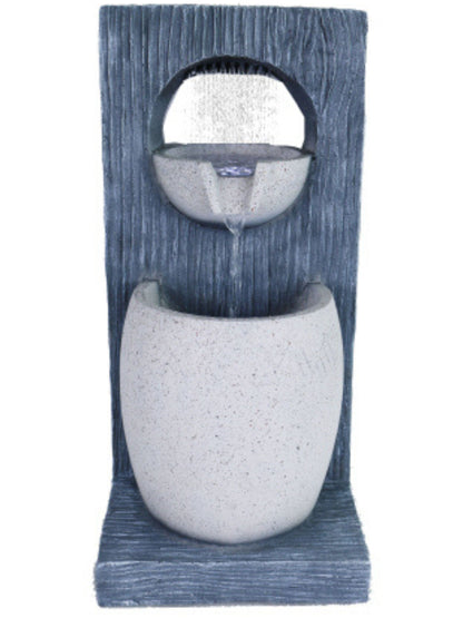 Bight - Rain Curtain with Bowls LED Light Wall Water Feature