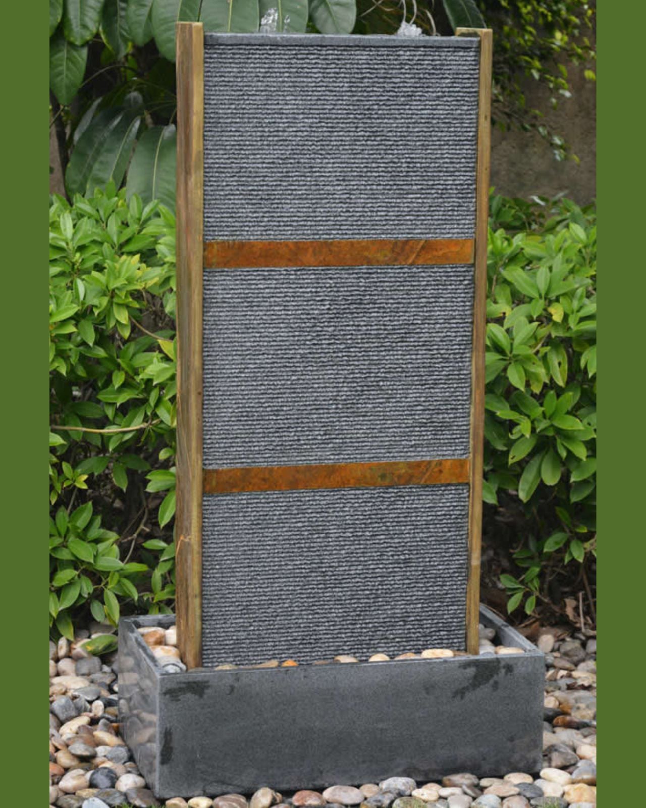 Echelon - Modern Granite Wall LED Light Water Feature