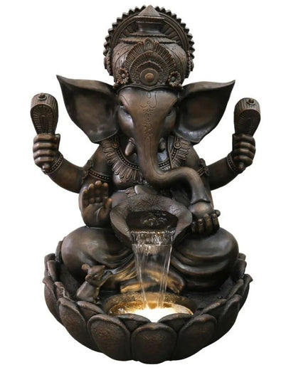 Ekadanta - Ganesha Elephant God LED Light Water Feature