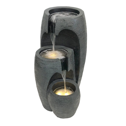 Flume - 3 Tiered Bowls Modern Water Feature