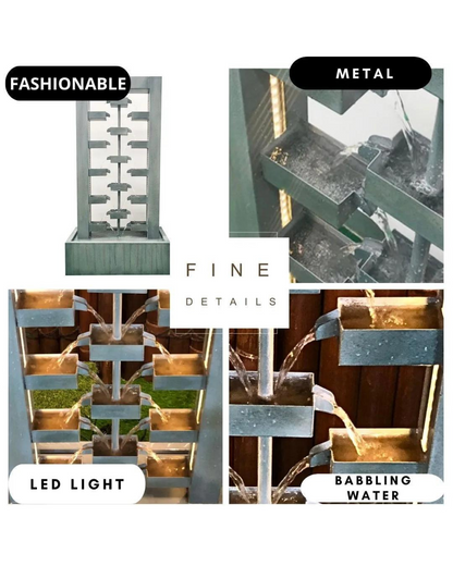 Fluxion - Modern Wall LED Light Water Feature