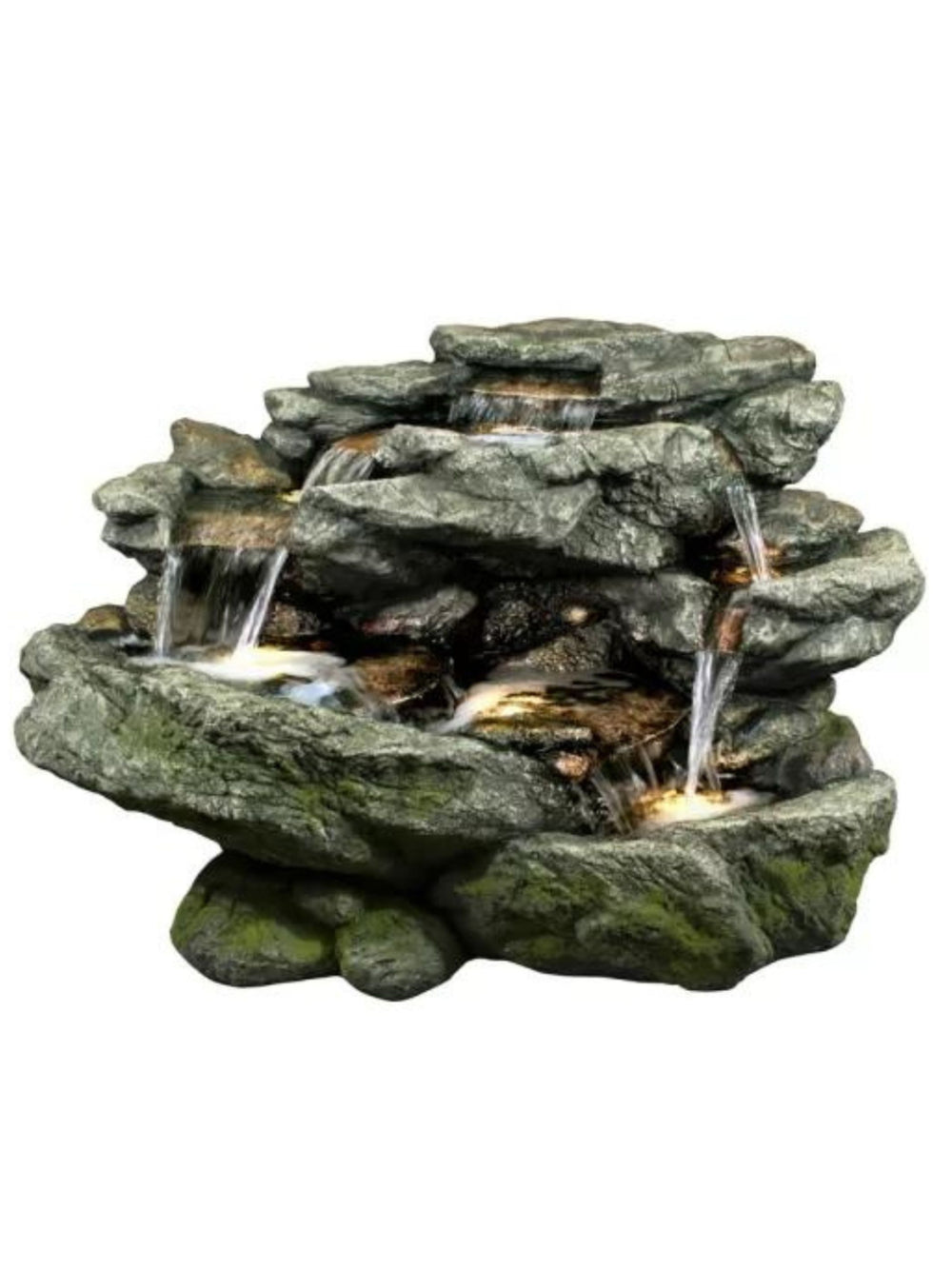 Glade - Rock LED Light Cascading Water Feature – Water Features Adore