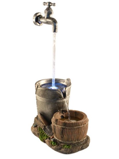 Lily - Tap Bowl Bucket Lighting Water Feature 45cm