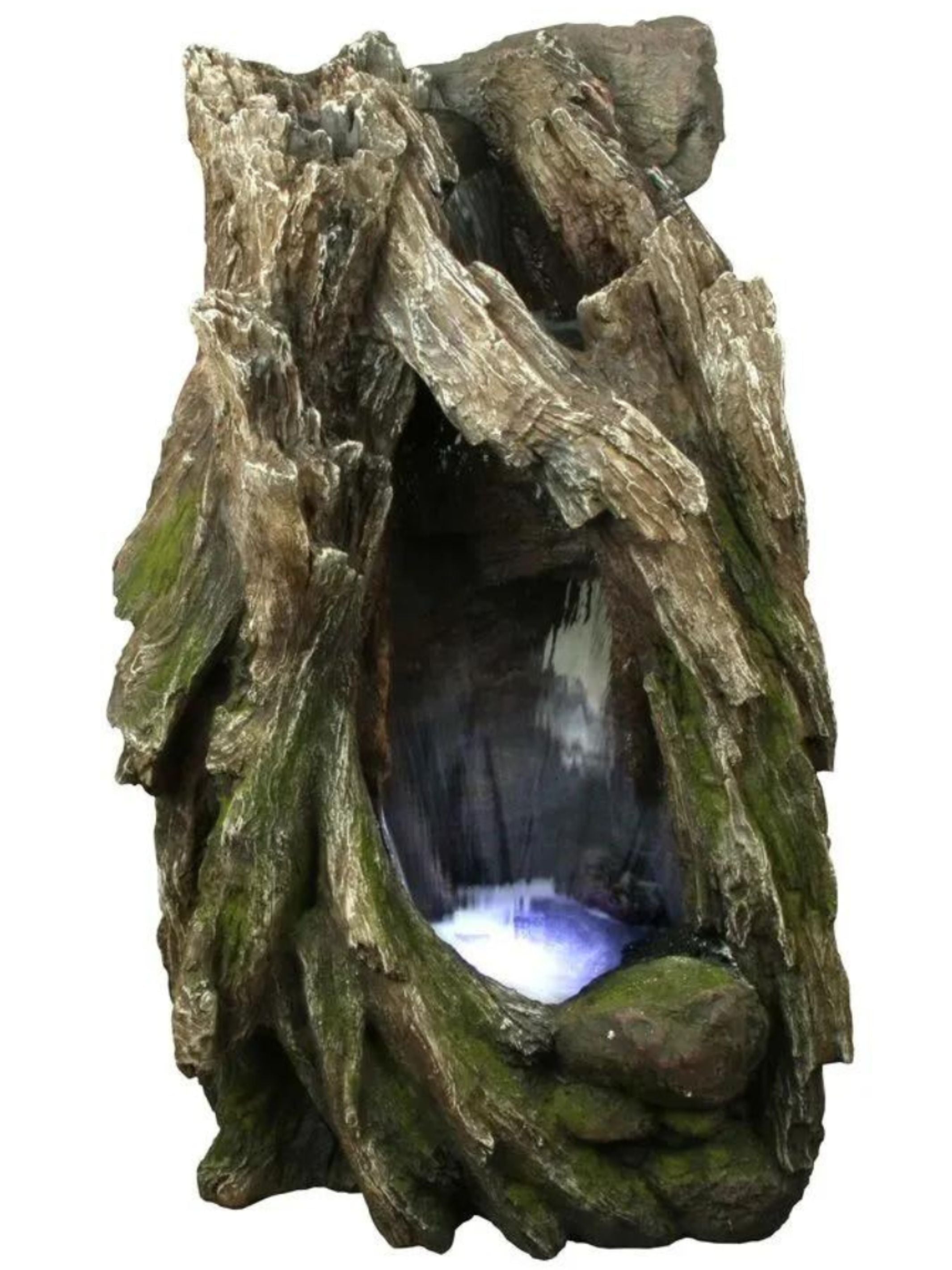 Nectar - Rock Cascading LED Light Log Water Feature – Water Features Adore