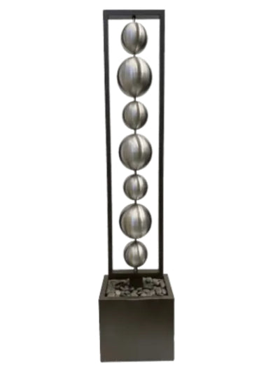 Nova - Steel Pillar Spheres Tower Water Feature