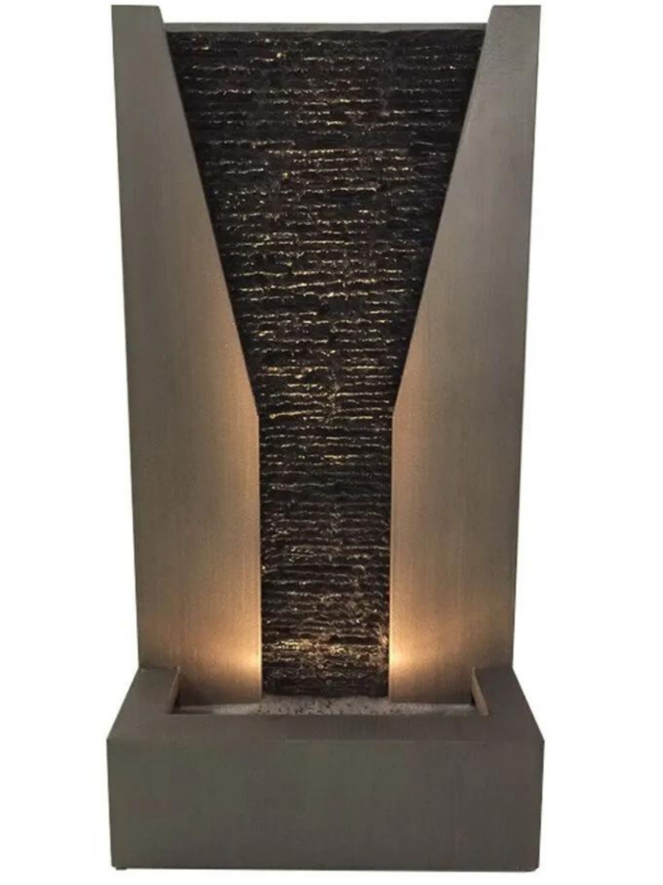 Resonate - Modern Waterfall Wall LED Light Water Feature – Water ...