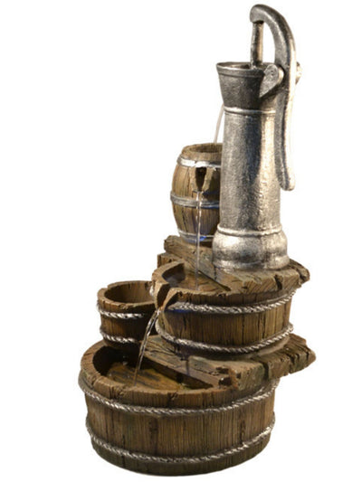 Riffle - Hand Pump Bowls Lighting Water Feature 59cm