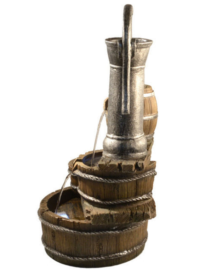 Riffle - Hand Pump Bowls Lighting Water Feature 59cm