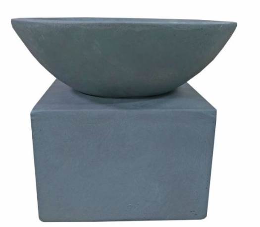 Modern Raised Bowl on Plinth LED Light Water Feature