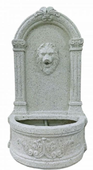 Classic Lion Head Stone LED Light Water Feature