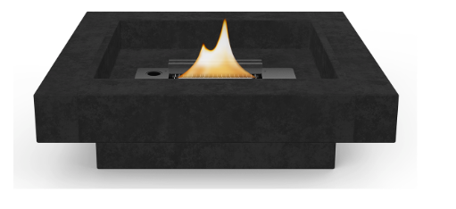 Tenderflame Aria Black Square Freestanding Steel Fire Pit Fireplace