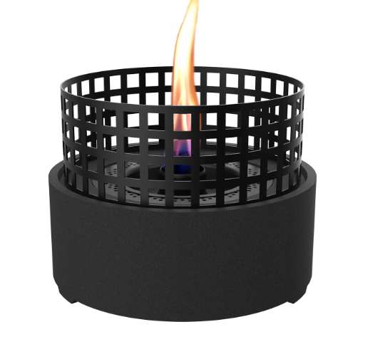 Tenderflame Paarl Black Freestanding Steel Tabletop Fireplace