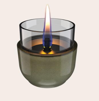 Tenderflame Violet 8 Reactive Glaze Green Tabletop Fireplace