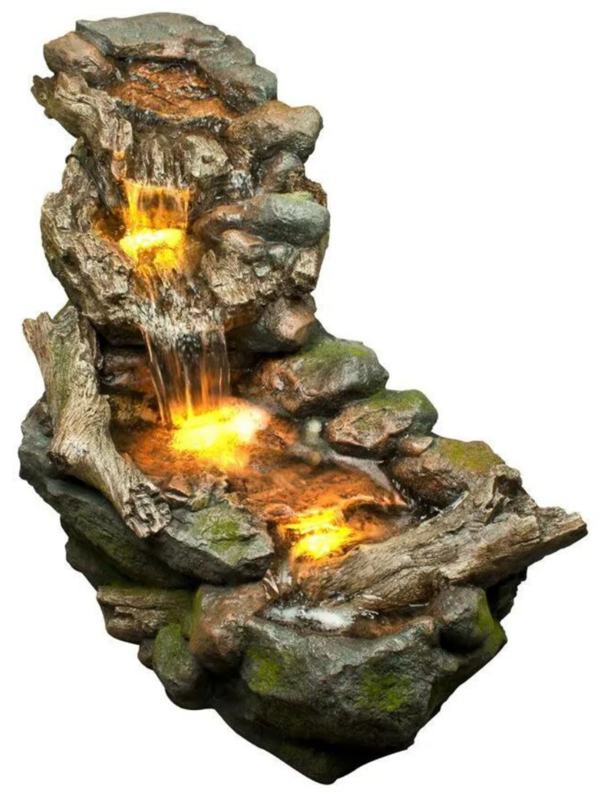 Splash - Rock LED Light Cascading Water Feature – Water Features Adore