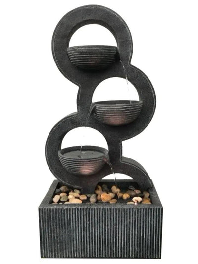 Surf - 3 Bowl Cascading LED Light Water Feature