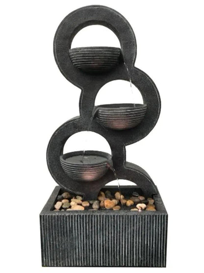 Surf - 3 Bowl Cascading LED Light Water Feature