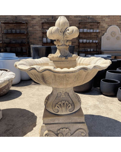 Goccia - Concrete Limestone Water Feature 115cm