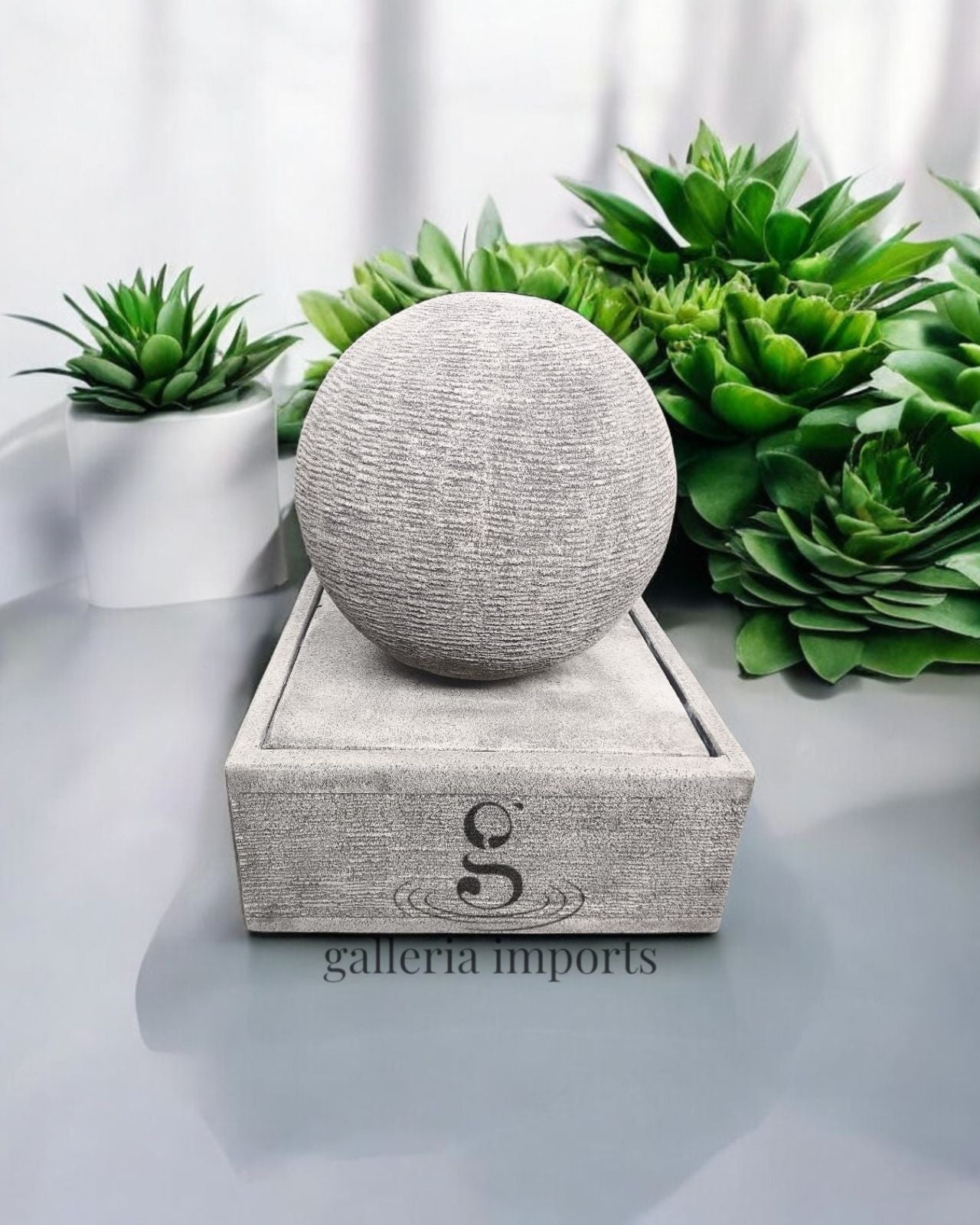 Ketamb - Balinese Concrete Luna Ball Water Feature