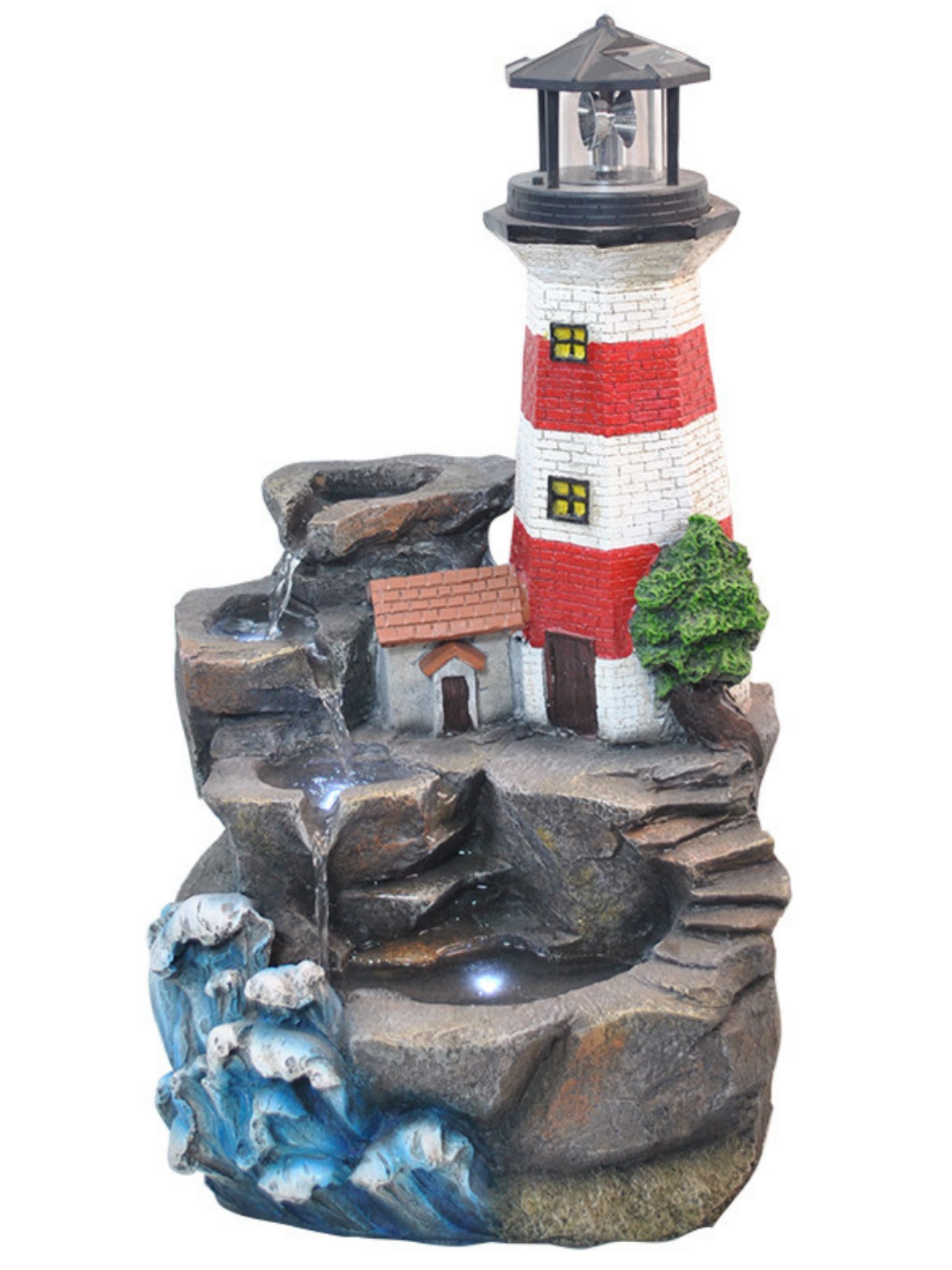 Lighthouse LED Light Water Feature 59cm – Water Features Adore