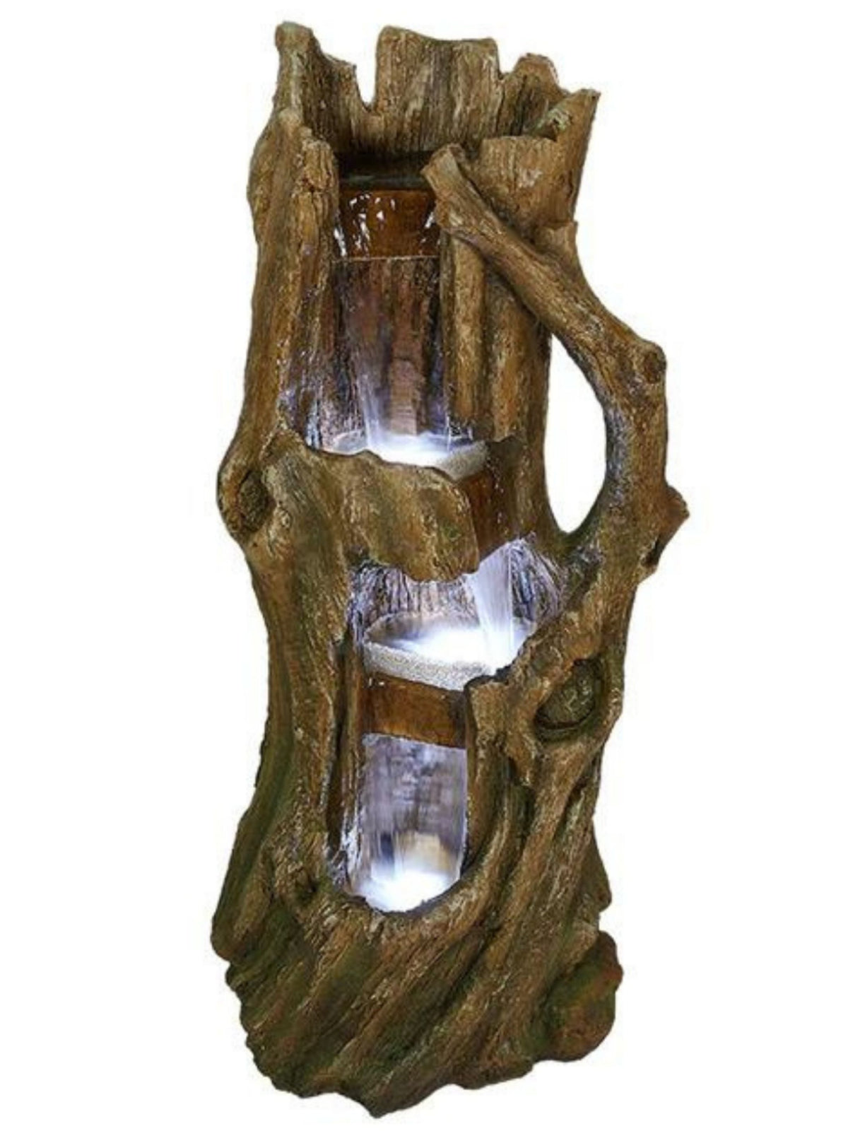 Waterwood - Wooden Logs LED Light Water Feature – Water Features Adore