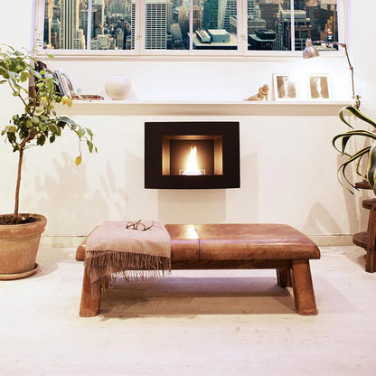 Tenderflame Wall Black Wall Mounted Modern Steel Fireplace