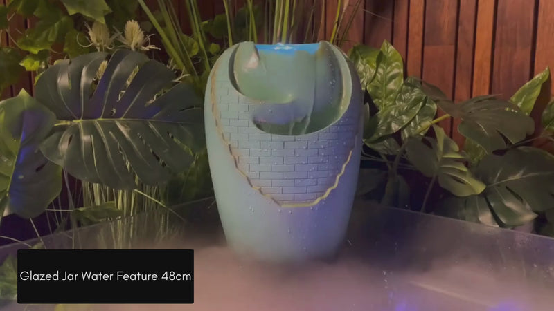 Glazed Jar Water Feature 48cm