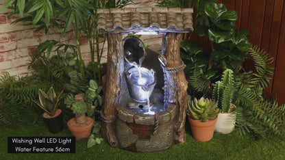 Wishing Well LED Light Water Feature 56cm