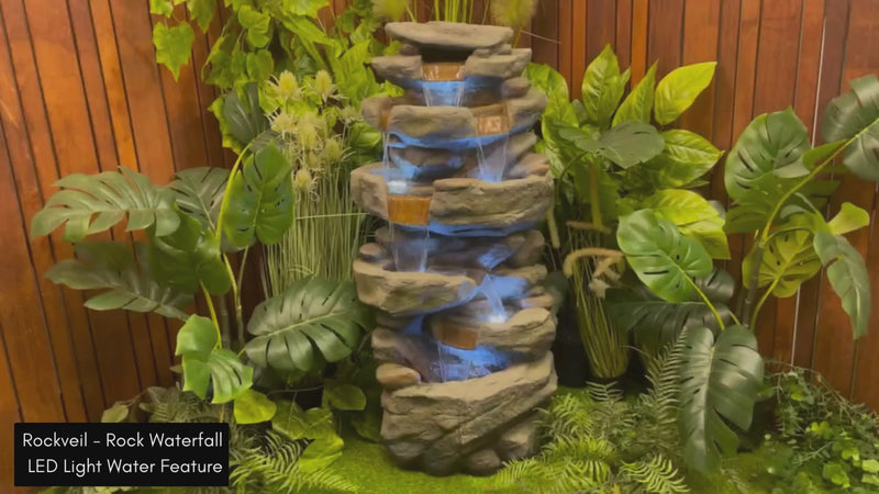 Rockveil - Rock Waterfall LED Light Water Feature
