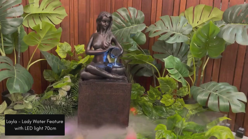 Layla - Lady Water Feature with LED light 70cm